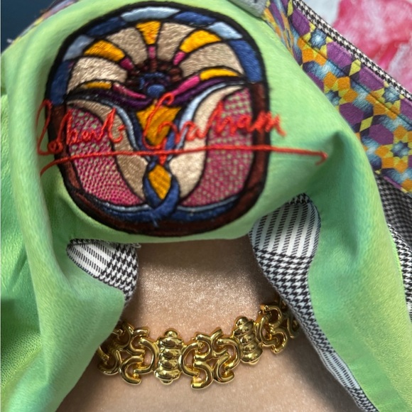 Robert Graham Stylish Grey and Black Men's Shirt Cotton M - Picture 4 of 9